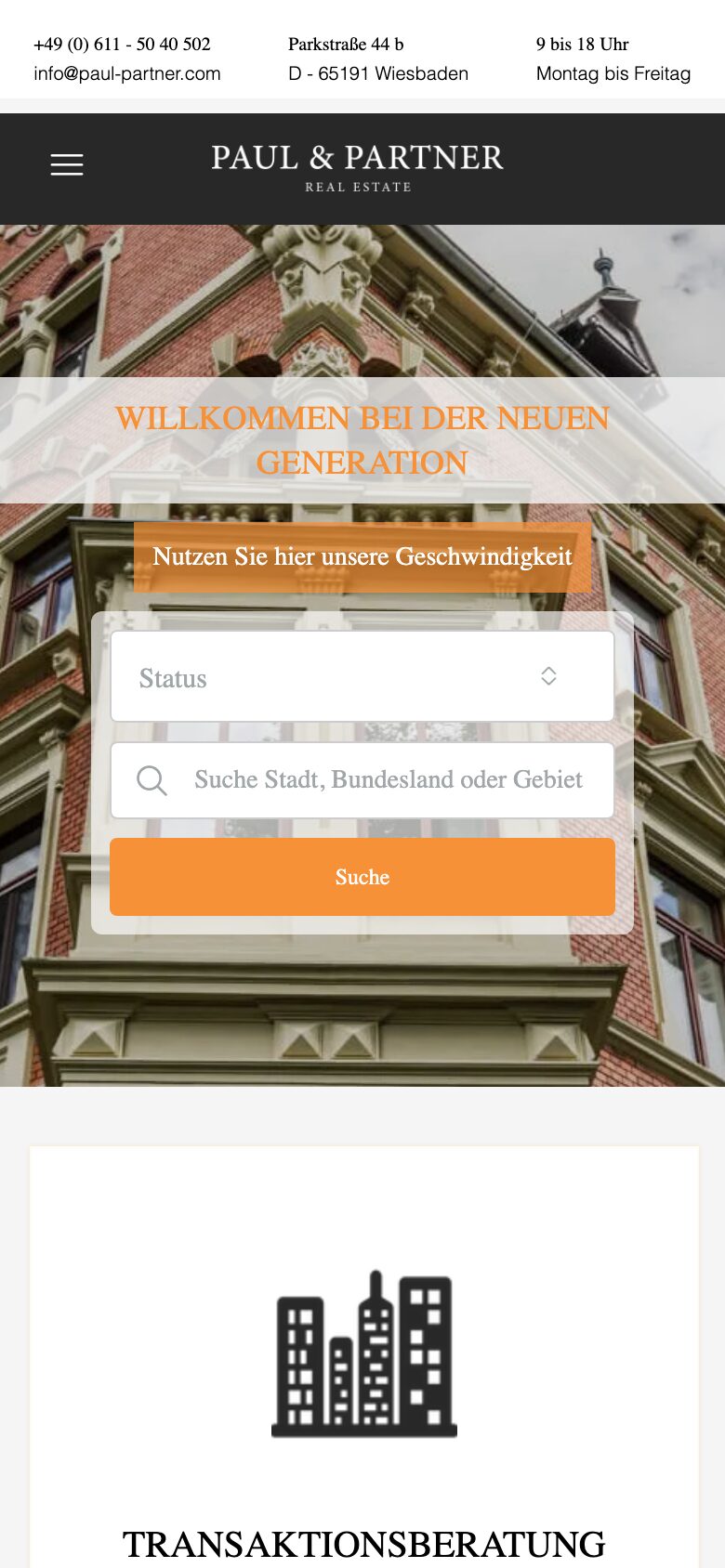 Paul & Partner Real Estate — Mobile