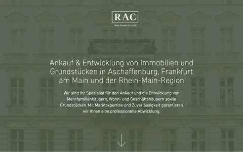 Website von Real Assets Capital