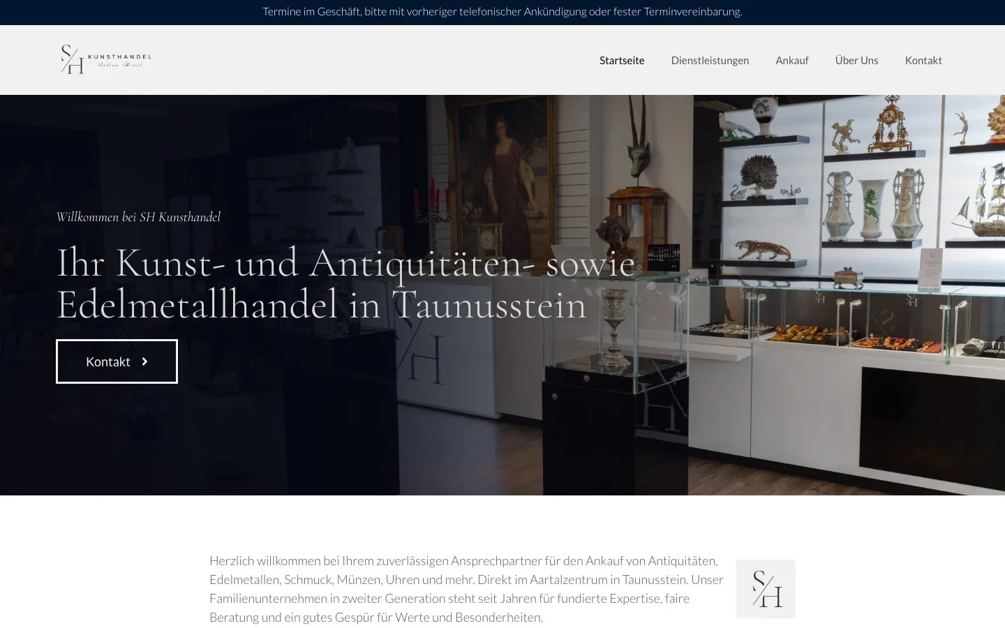 SH Kunsthandel — Desktop