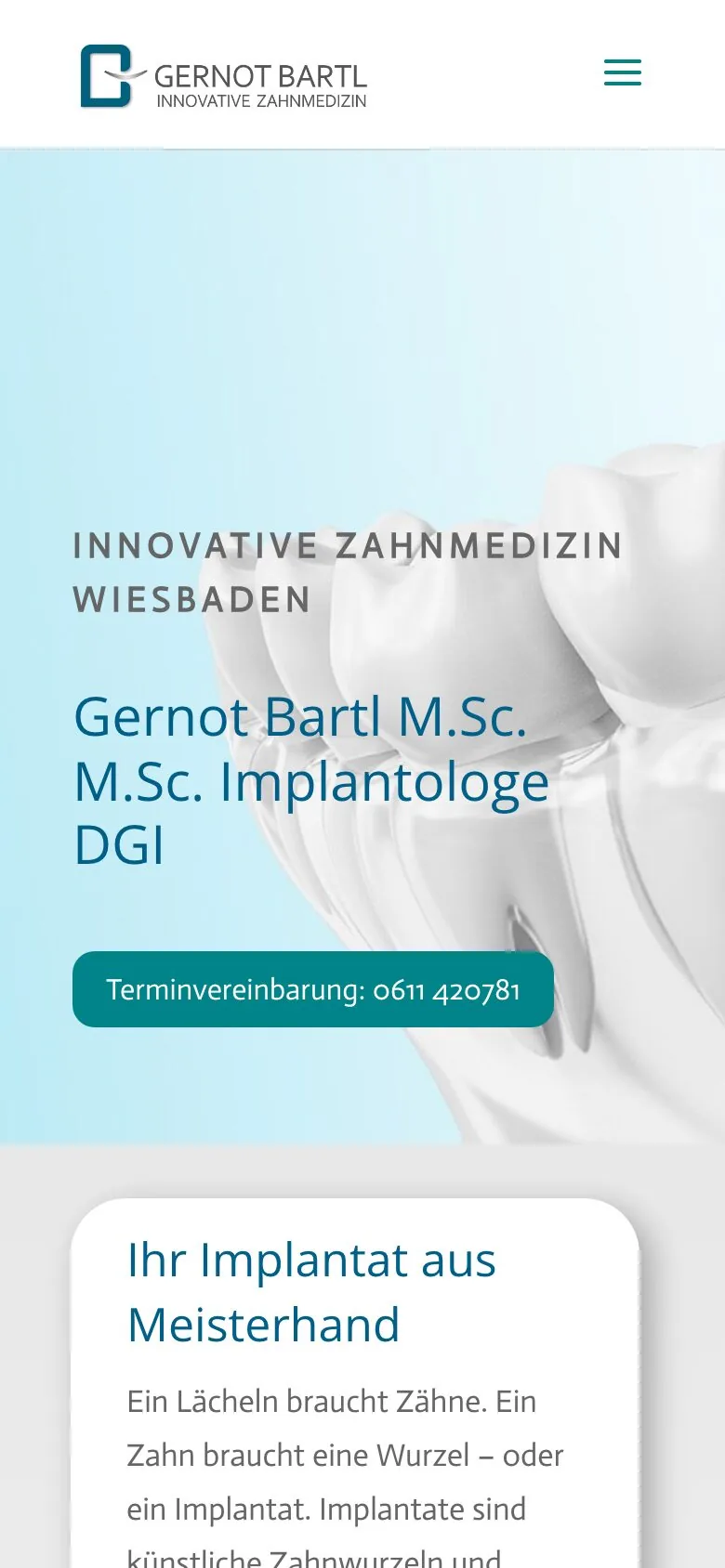 Dr. Bartl – Parodontologe & Implantologe — Mobile