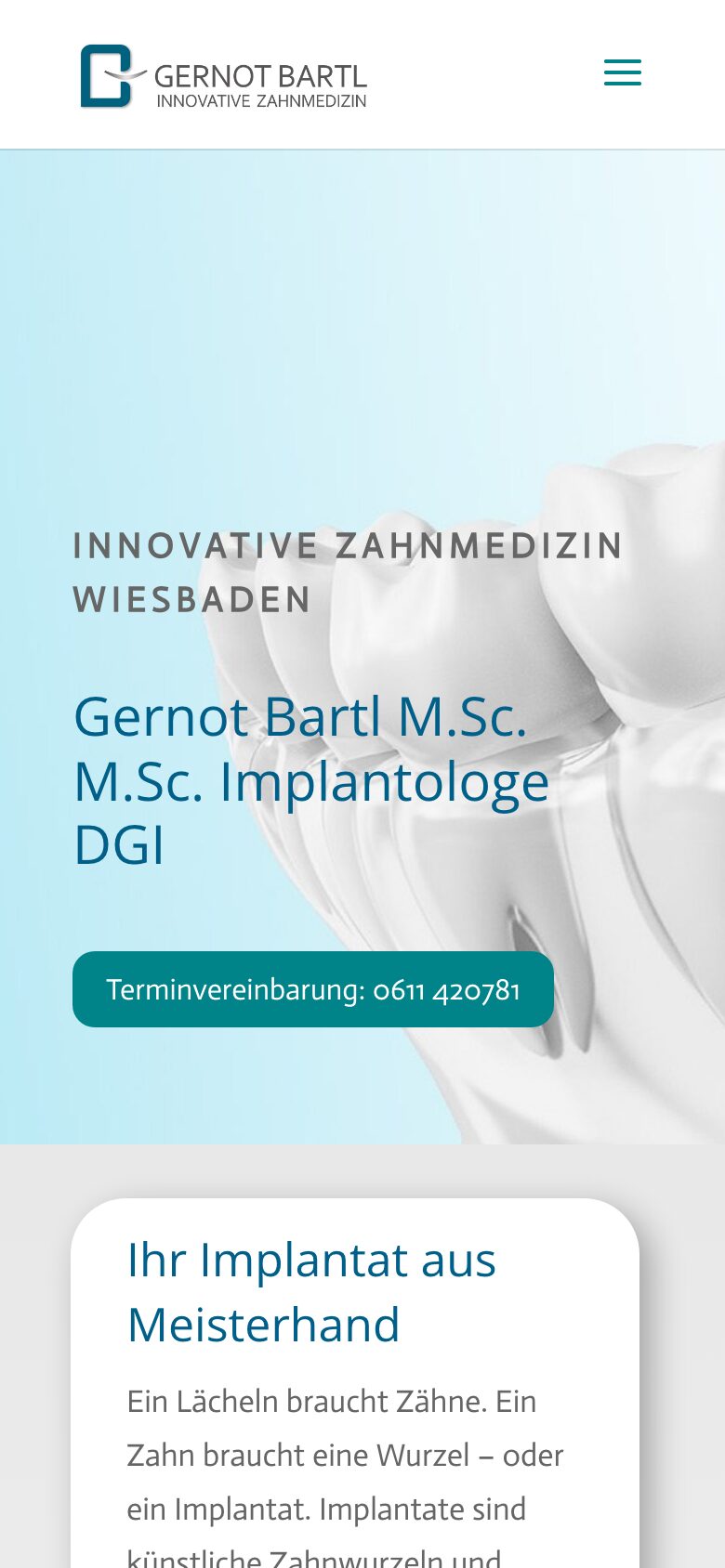 Dr. Bartl – Parodontologe & Implantologe — Mobile
