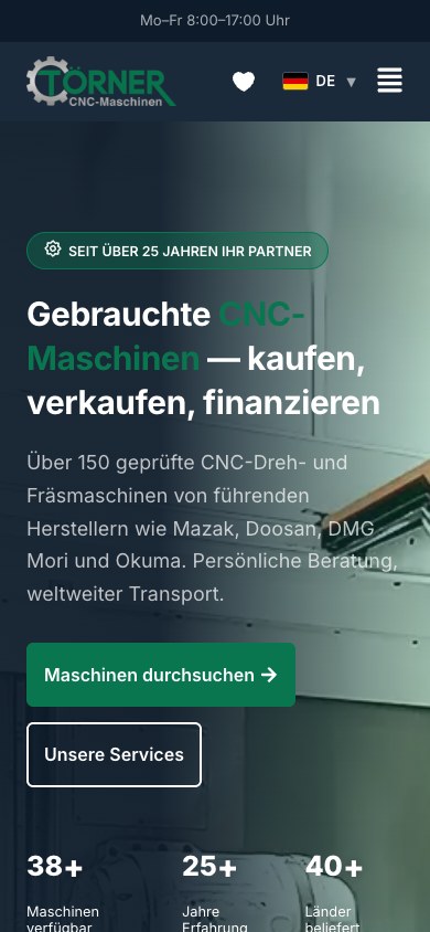 CNC Törner – Werkzeugmaschinen — Mobile